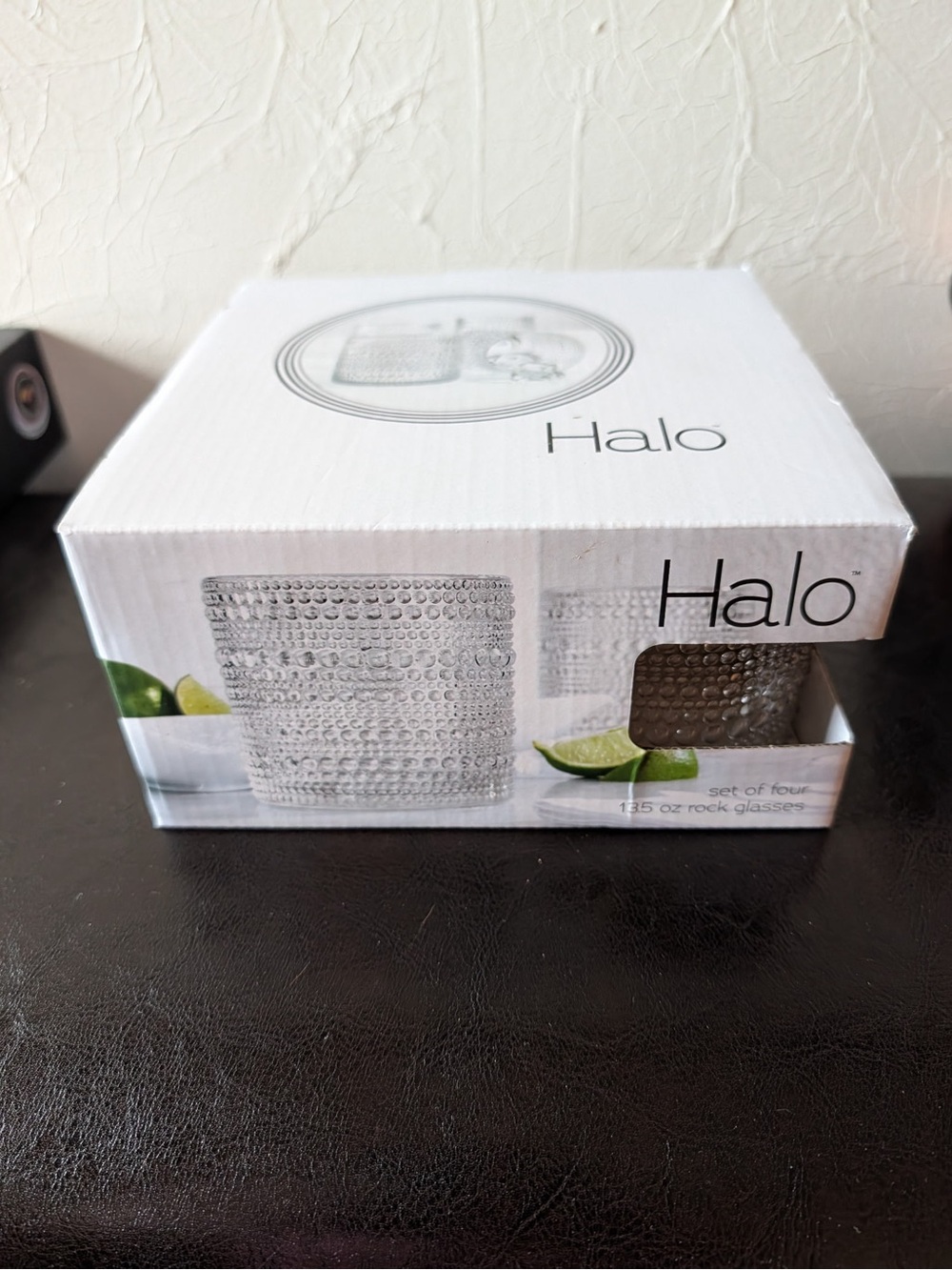 Halo Clear Textured Hobnail Tumbler Set